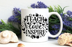Teach Love Inspire Svg, Back To School Svg, Appreciation Svg Product Image 7