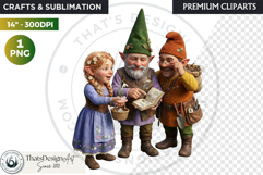 Spring Blossom Gnomes Cliparts Fantasy graphics scrapbooking Product Image 1