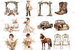 Western Boho Wedding Clipart, Set of 39 Png Product Image 2