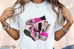Pink Hairdresser PNG Glam Salon Tools Leopard Design Product Image 5