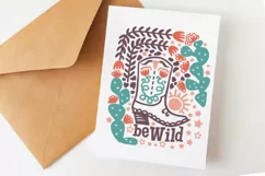 Cowgirl Be Wild Tshirt Design Printable SVG PNG Product Image 5