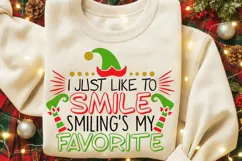 I Just Like To Smile Svg, Christmas Elf Svg, Elf Hat Svg. Product Image 7