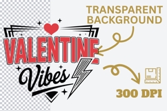Valentine Vibes PNG | Retro Valentine Lightning Bolt PNG Product Image 3