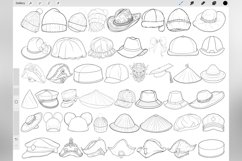 200 Procreate Headwear Stamp Brushes Product Image 2