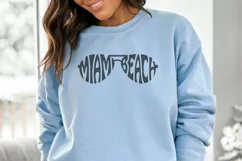 Miami Beach Cut File | Sunglasses Word Art Product Image 2