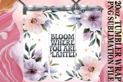 Dreamy escapes 20oz tumbler wrap, Flower Quote Product Image 1