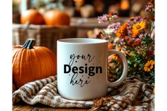 Thanksgiving 11oz white blank Coffee Mug Mockup Product Image 1