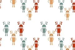 Robots seamless vector patterns. Product Image 1