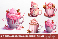 Christmas Hot Cocoa Sublimation Clipart Product Image 1