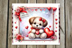 Valentine puppy | 4 love Skinny tumbler designs Product Image 2