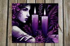 Girl in purple | 8 modern skinny tumbler Sublimation designs Product Image 6