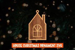 Christmas Ornament Building Cut File SVG,Houses Laser Cut Product Image 1