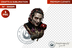 Gothic Halloween Harvest Character PNG Clipart sublimation Product Image 1
