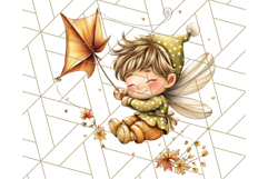 Fall Fairy Clipart PNG, Autumn Fairy People With Wings Product Image 2
