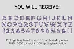 Very peri marquee letter with light PNG movie retro alphabet Product Image 6
