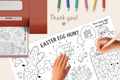 Easter egg hunt coloring activity placemats kit Product Image 6