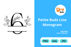Petite Buds Line Monogram Product Image 1