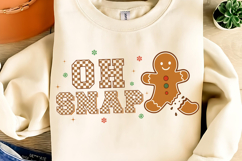 Oh Snap Gingerbread Christmas PNG, Oh Snap PNG, Christmas Product Image 3