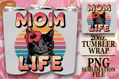 HAPPY VIBES 20oz TUMBLER WRAP, Cat Lover Product Image 1