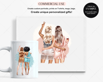 The Glamorous Besties Clipart Portrait Creator Product Image 6