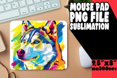 Bright Abstract Dog Pattern Mouse Pad PNG Product Image 1