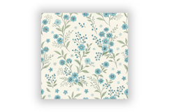 Cottagecore Seamless Digital Paper Pack, Blue Floral Vintage Product Image 6