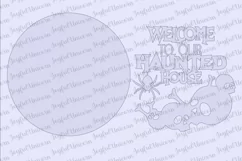 Welcome to Our Haunted House Wood Sign SVG | Halloween Sign Product Image 2