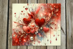 Watercolor hearts | 4 Skinny tumbler sublimationd designs2 Product Image 2