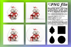 3D Chibi Holiday Squares - Colorful Sublimation Prints Product Image 1