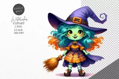 Halloween clipart, Witch clipart, Autumn clipart Product Image 1