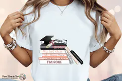Graduation Books PNG Grad Cap School Glam Design Art Product Image 6