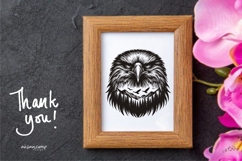 Eagle Silhouette Vector with Forest Landscape Product Image 6