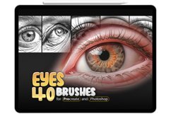 40 Procreate Eyes Stamp Brushes Product Image 1