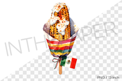 Savory festival style Mexican grilled elote PNG Clipart Product Image 1