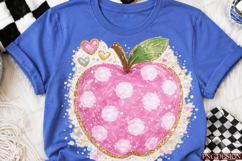 pink apple png,teacher apple png,preppy apple,cute teacher Product Image 2