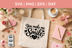 You Make Me Smile SVG Bundle | PNG Valentine's Day Product Image 2