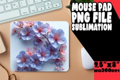 Whimsical Floral Pattern Mouse Pad: 3D Collection Product Image 1