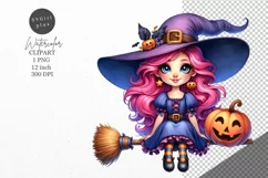 Halloween clipart, Witch clipart, Kids Halloween Product Image 1