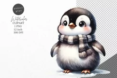 Penguin clipart, Winter clipart, Christmas clipart Product Image 1