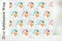 Vintage Santa Pastel Tumbler Wrap PNG for 20 oz Skinny Product Image 2