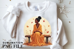 Motivational Autumn melanin woman png Product Image 5