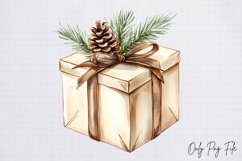 Watercolour Rustic Christmas Clipart Bundle PNG Product Image 7