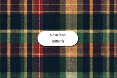Green Navy and Red Traditional Tartan Seamless Plaid Pattern Product Image 1