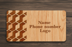 Business card with engraving. Plywood business card. Product Image 8