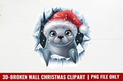 3D Broken Wal Christmas Clipart PNG Product Image 1