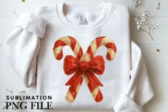 Oil painted Candy canes png design for T-shirts Product Image 3