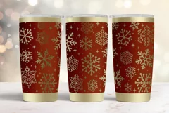 20oz Tumbler laser svg wrap| Christmas Snowflake pattern Product Image 6