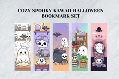 Cozy Spooky Pastel Kawaii Halloween Bookmark Set,Ghost Pumki Product Image 6