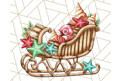 Christmas Penguins The Beach Clipart PNG, Tropical Holiday Product Image 2