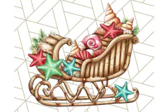 Christmas Penguins The Beach Clipart PNG, Tropical Holiday Product Image 2